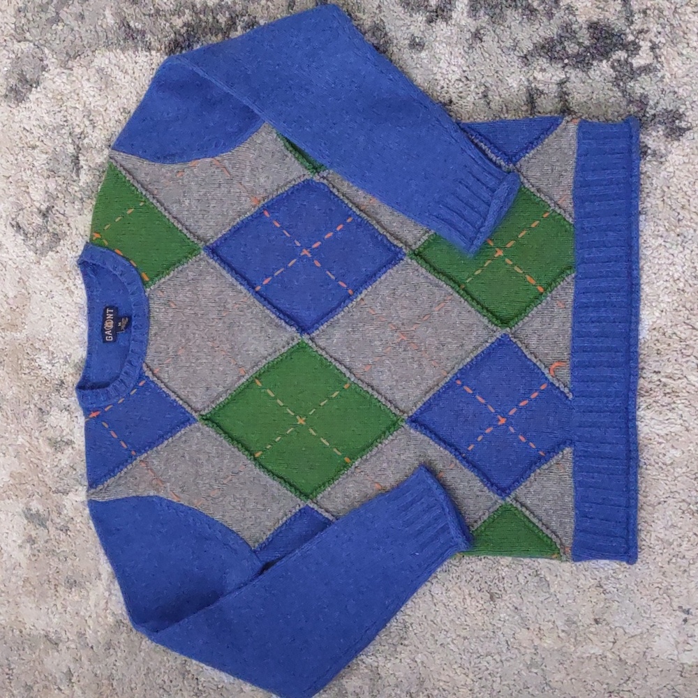 *FINAL PRICE* Vintage GANT Men's Wool Argyle Sweater